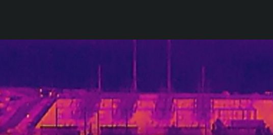 Wide radiometric thermal view establishing facility context